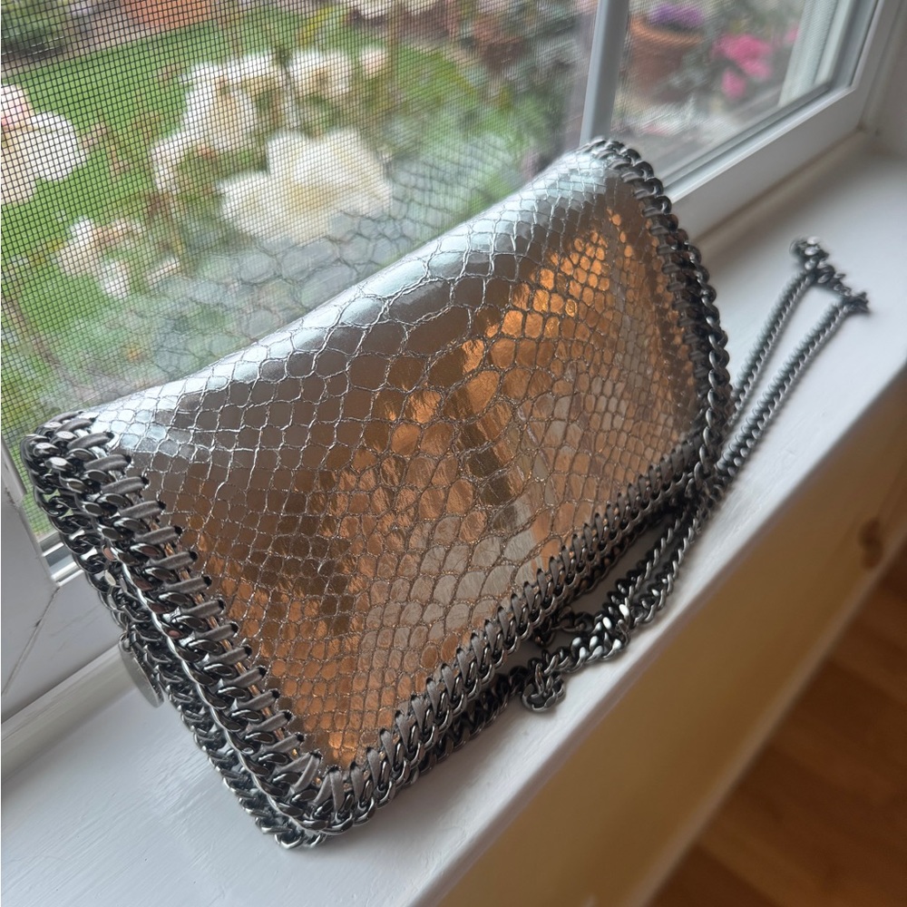 Stella McCartney Silver Metallic Falabella Crossbody Bag